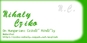 mihaly cziko business card